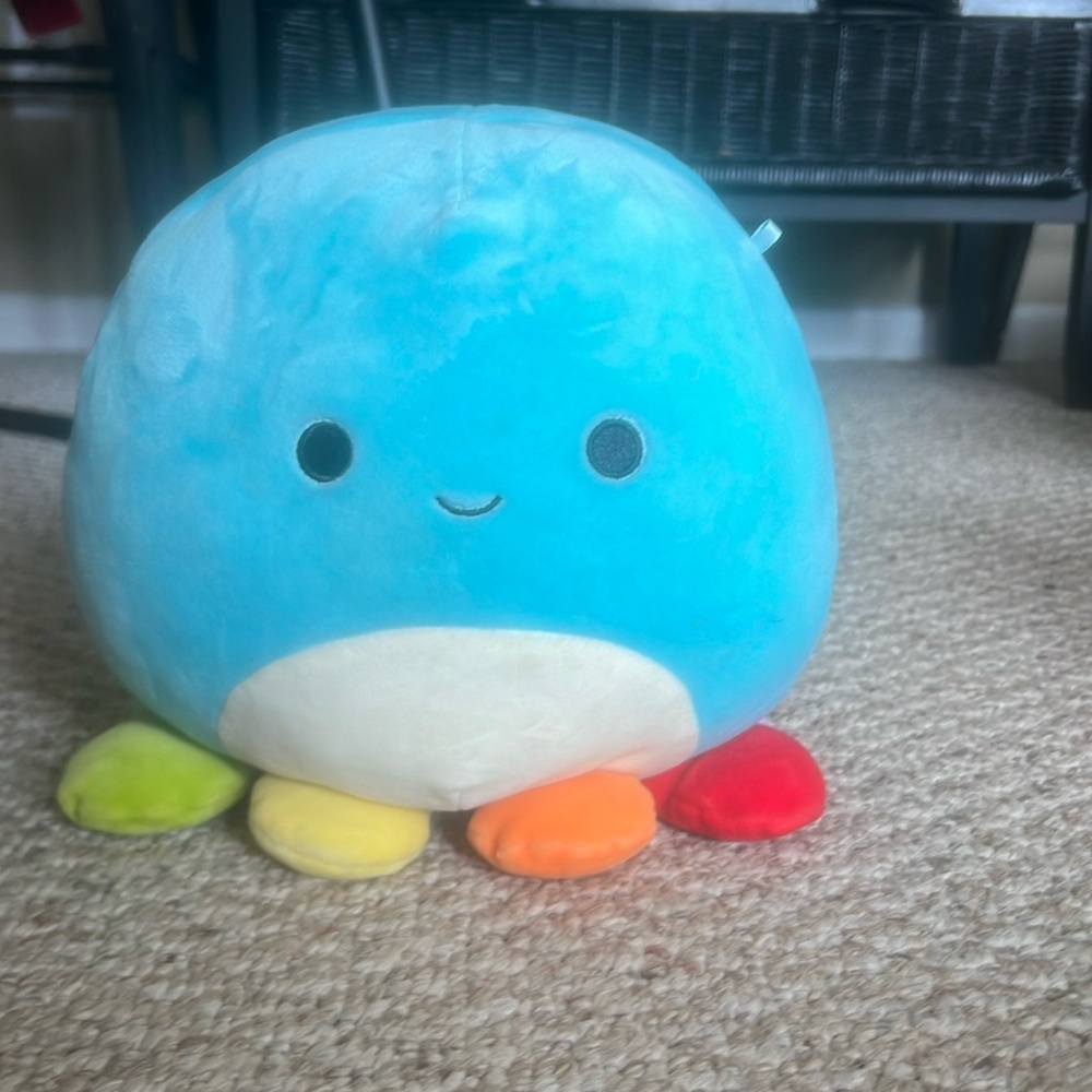 8 inch rainbow legged octopus squishmallow